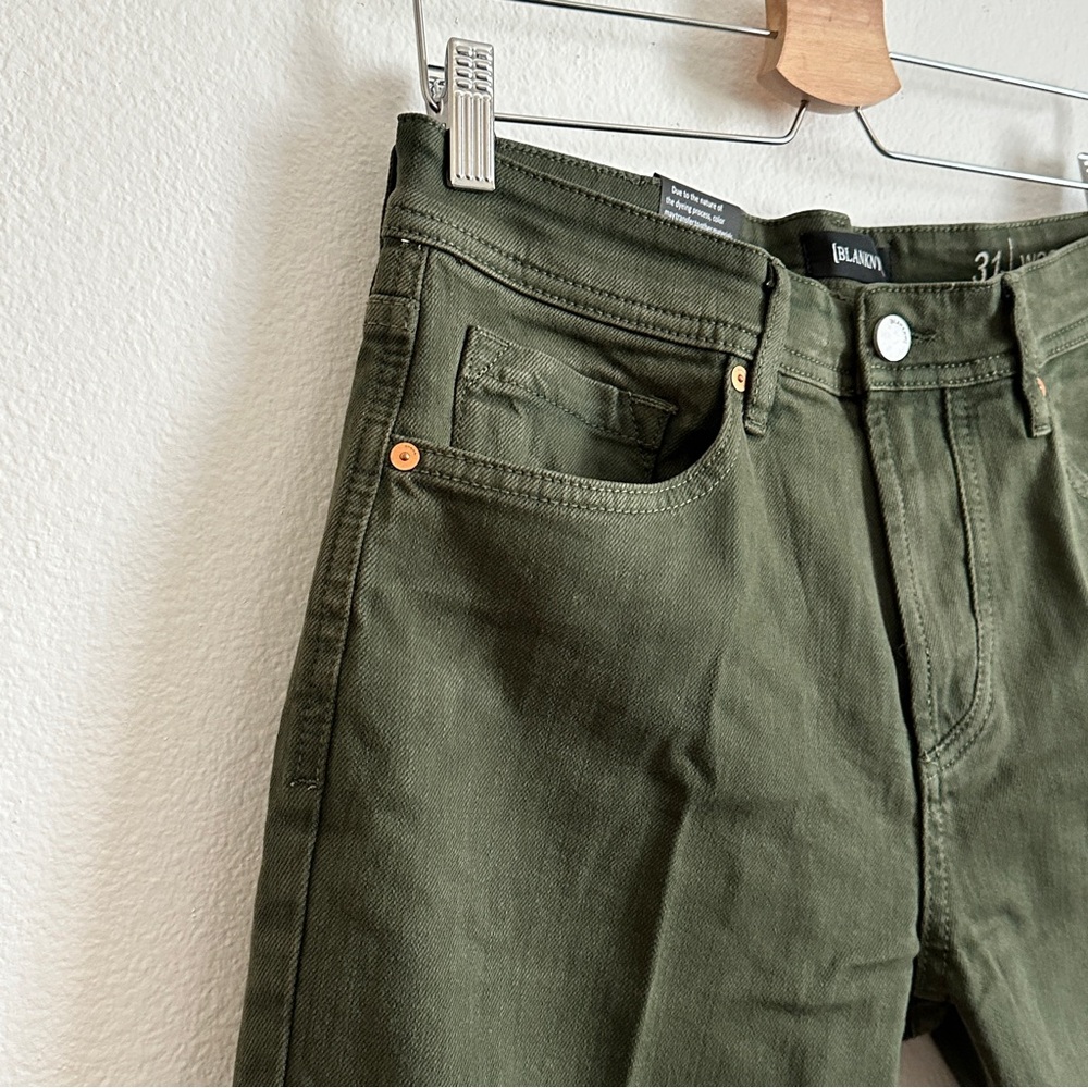 Blank NYC Olive Green Men’s Denim Wooster Slim Fit Shorts Size 31 - Picture 3 of 10